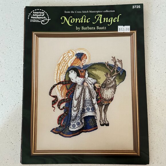 Vintage Barbara Baatz Angel Collection Cross Stitch Books Lot of 6 by ASN Unused - Picture 4 of 10